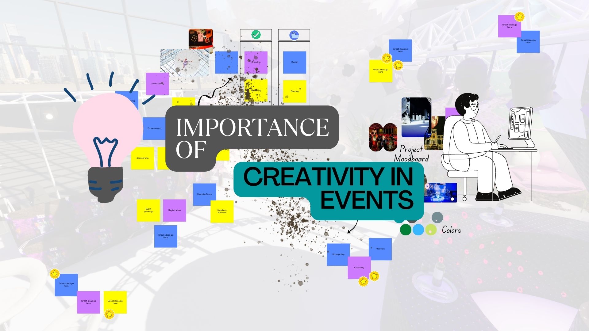 An event creative is a creative professional who specializes in the end-to-end planning and flawless execution of corporate events, conferences, galas, and experiential activations.